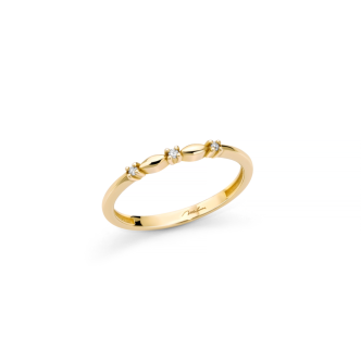 1 - Anello donna Trilogy Oro Giallo 9Kt Miluna con diamanti LID3721X