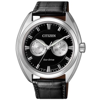 1 - Orologio Citizen Multifunzione acciaio uomo analogico cinturino in pelle BU4011-29E Style