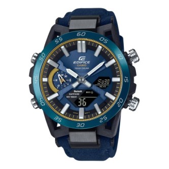 1 - Orologio uomo Casio Edifice Sospensione Edzione Limitata 50esimo anniversario fondo nero e blu ECB-2000SS-2AER