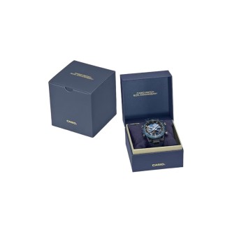 1 - Orologio uomo Casio Edifice Sospensione Edzione Limitata 50esimo anniversario fondo nero e blu ECB-2000SS-2AER