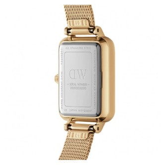 1 - Orologio donna Daniel Wellington Quadro Evergold fondo nero DW00100557 acciaio