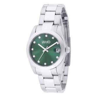 1 - Liu Jo Juniper women's time-only watch with green background TLJ2334 steel case and bracelet