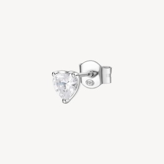 1 - Brosway FIW95 women's FANCY white heart earring, silver