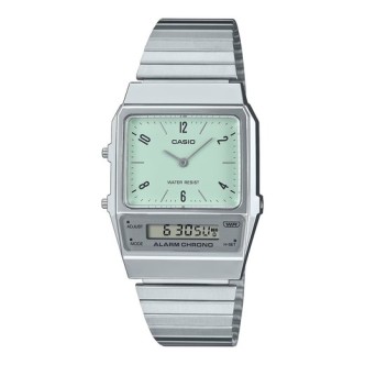 1 - Casio vintage men's watch rectangular case turquoise background AQ-800E-3AEF resin