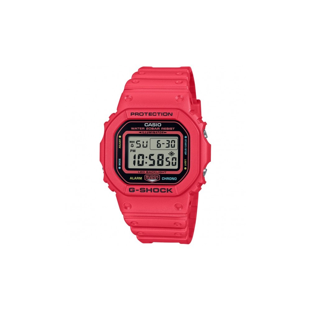 1 - Orologio uomo Casio G-Shock The Origin rosso DW-5600EP-4ER cassa e cinturino in resina