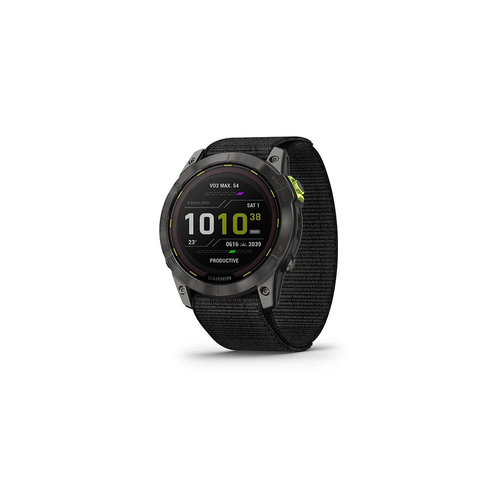 1 - Orologio Garmin Enduro 2 Grigio 010-02754-01 Power Sapphire titanio cinturino Nylon