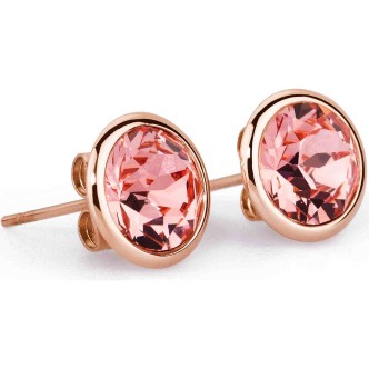 1 - Brosway BRT24 earrings in PVD steel Rose Gold with Swarovski E-Tring collection