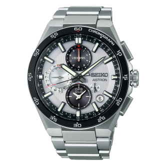 2 - Seiko Astron GPS Solar Dual Time Chronograph SSH153J1 men's watch with titanium case