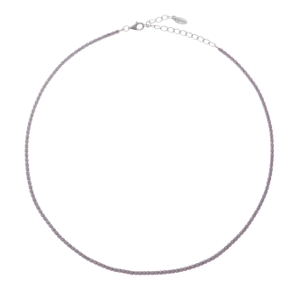 1 - Amen Women's Tennis Necklace 925 Silver CLT2BB with White Zirconia