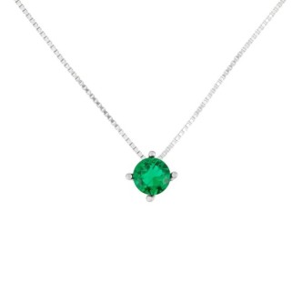 1 - Collana donna Argento 925 Stroili 1667705 punto luce verde con zircone