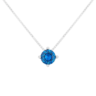 1 - Collana donna Argento 925 Stroili 1667707 punto luce blu con zircone