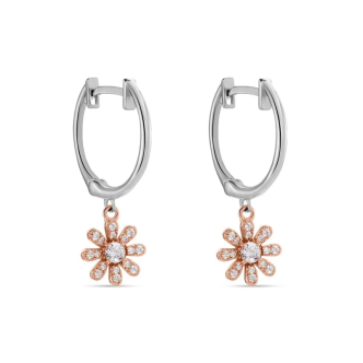 1 - Women's hoop earrings flower Stroili Silver 925 with zircons 1669786