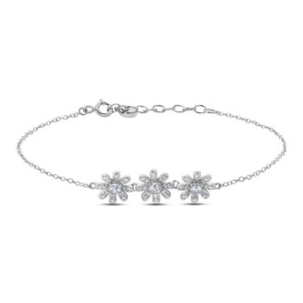 1 - Bracciale donna fiori Stroili Argento 925 con zirconi 1669795