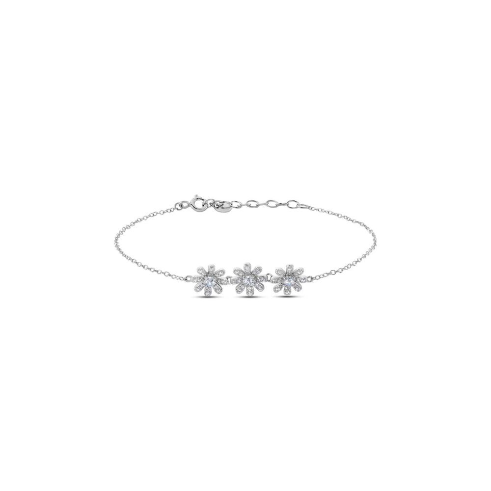 1 - Bracciale donna fiori Stroili Argento 925 con zirconi 1669795