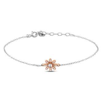 1 - Stroili Women's Flower Bracelet 925 Silver with Zirconia 1669798