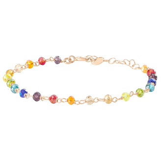 1 - Bracciale donna Stroili Argento 925 rosato con cristalli multicolor 1686563