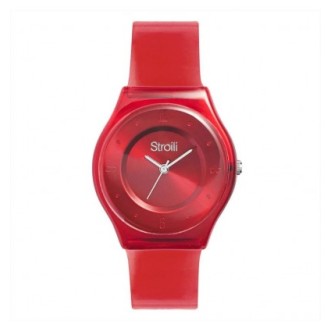 1 - Orologio donna solo tempo Stroili Mississipi rosso 1688927 cassa e cinturino silicone