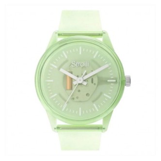 1 - Orologio uomo solo tempo Stroili San Paolo verde 1688932 cassa e cinturino silicone