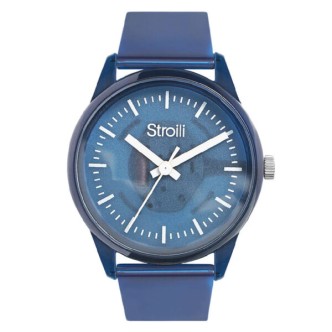 1 - Stroili San Paolo blue men's watch only time 1688933 silicone case and strap