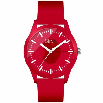 1 - Orologio uomo solo tempo Stroili San Paolo rosso 1688934 cassa e cinturino silicone