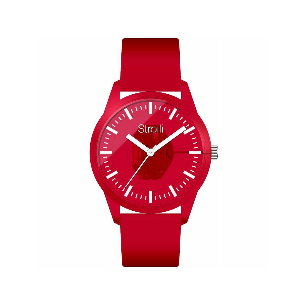 1 - Orologio uomo solo tempo Stroili San Paolo rosso 1688934 cassa e cinturino silicone