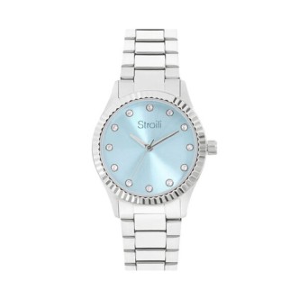 1 - Stroili Positano women's time-only watch, blue background with crystals 1688942