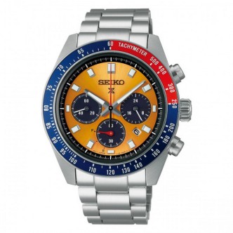 1 - Seiko Prospex Speedtimer Pogue SSC947P1 men's watch orange background solar chronograph