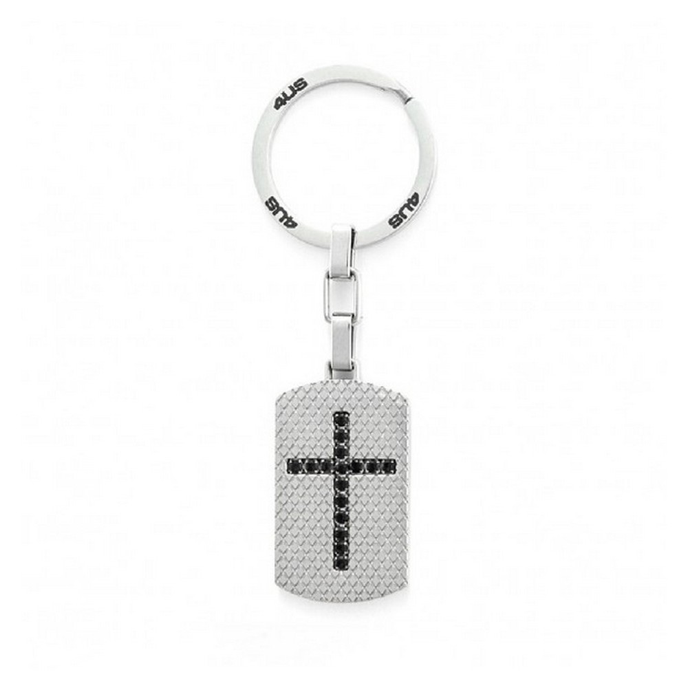 1 - Cesare Paciotti 4UPC6362 black zirconia cross key ring steel