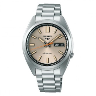 2 - Orologio uomo Automatico Seiko 5 Sport fondo champagne SRPK91K1 cassa e bracciale acciaio