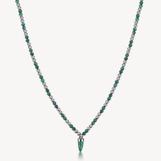 1 - RIPTIDE green horn necklace for men Brosway BTD002 steel