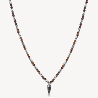 1 - RIPTIDE tiger eye horn necklace for men Brosway BTD003 steel