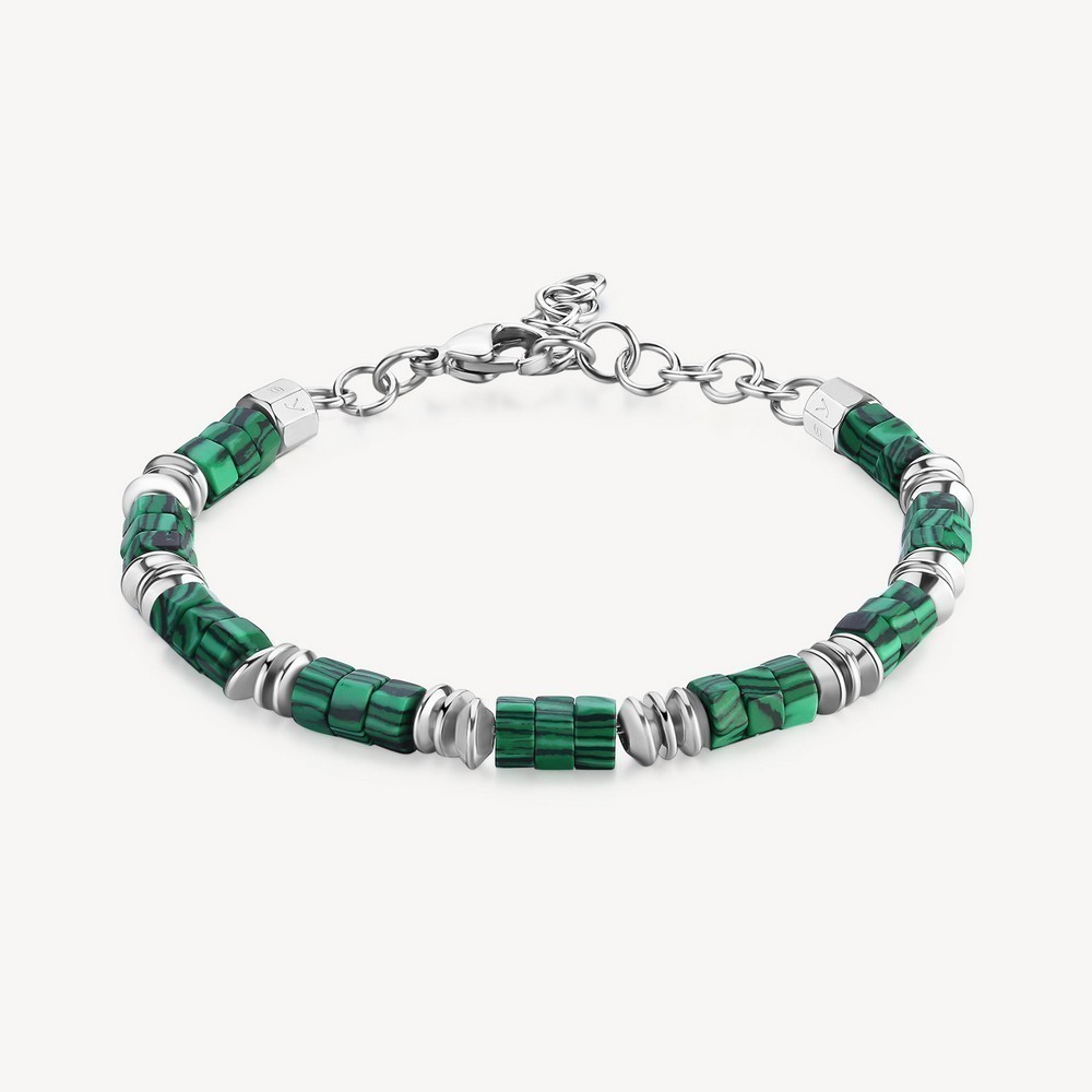 1 - Bracciale con malachite uomo Brosway BTD010 acciaio