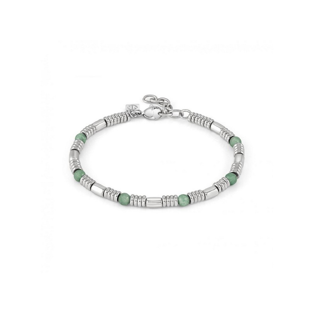 1 - Bracciale uomo INSTICT verde Nomination 027929/ 028 acciaio