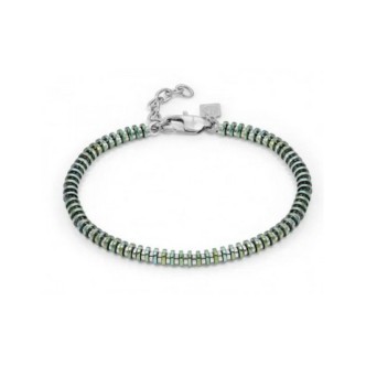 1 - Bracciale B-yond Hyper Rondelle verde uomo Nomination  028944/019 acciaio