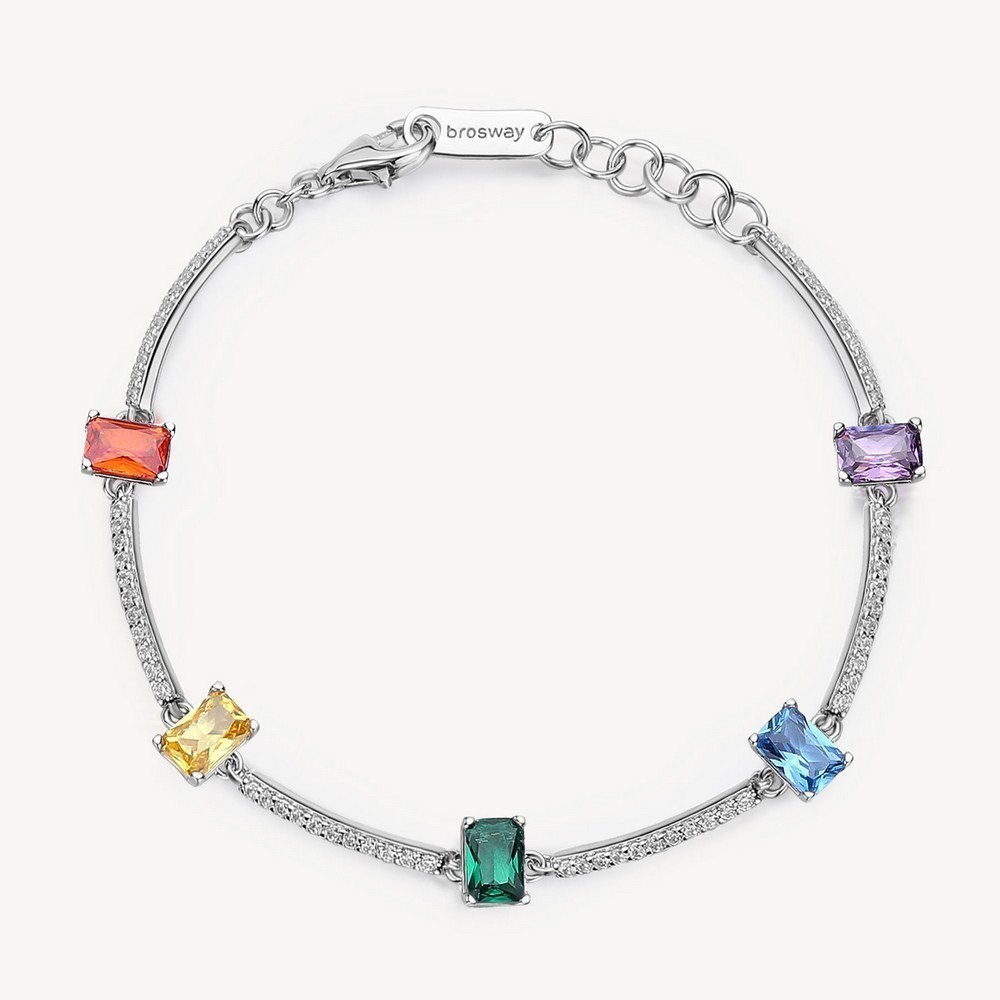 1 - Bracciale multicolor semirigido donna Brosway Fancy argento