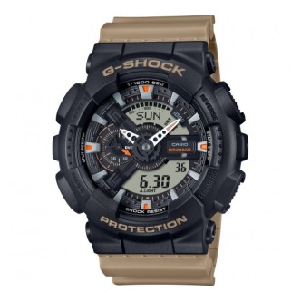 1 - Casio G-Shock 110 Series Men's Watch Black and Brown GA-110TU-1A5ER Resin Case and Strap