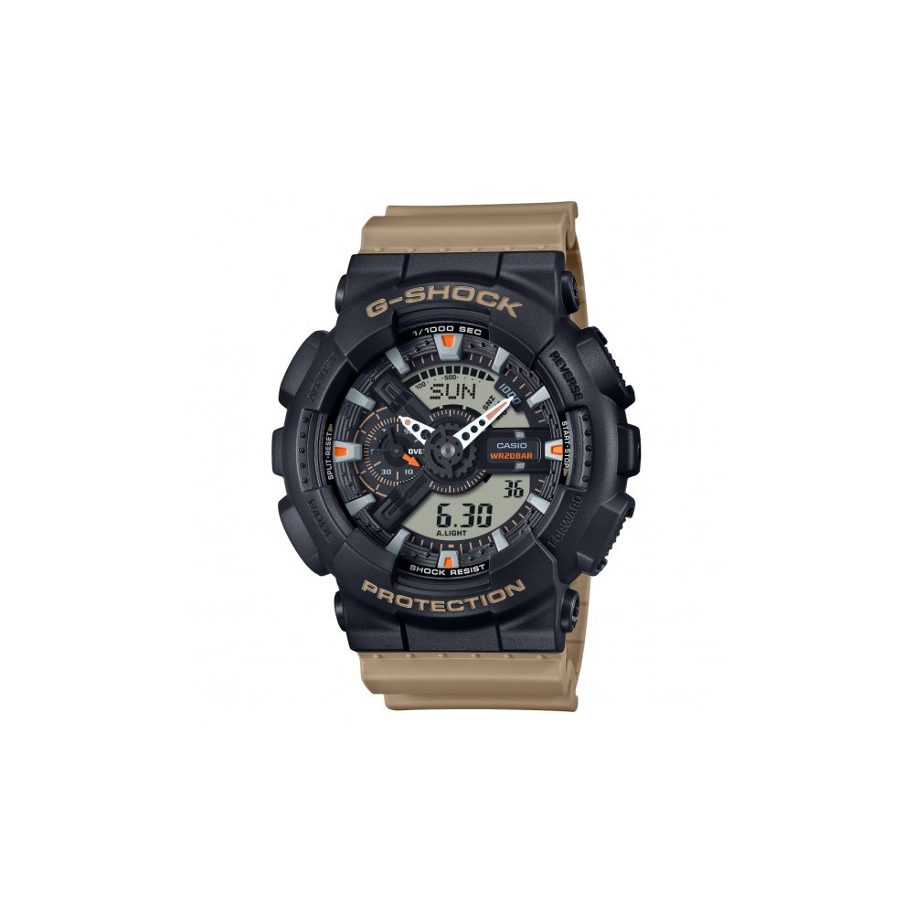 1 - Casio G-Shock 110 Series Men's Watch Black and Brown GA-110TU-1A5ER Resin Case and Strap