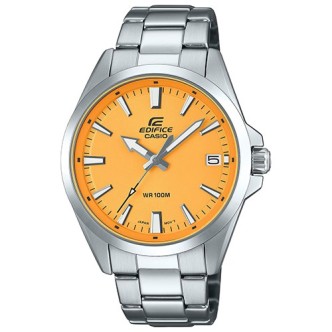 1 - Orologio uomo Casio Edifice fondo giallo EFV-100D-9AVUEF cassa e bracciale acciaio