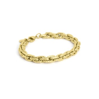 1 - Lady Code Stroili 1683736 gold-plated steel chain bracelet