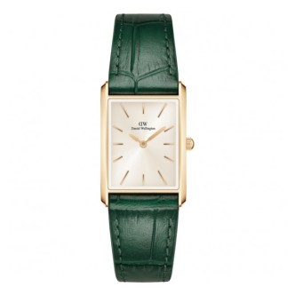 1 - Daniel Wellington The Bound women's watch white background DW00100695 green leather strap