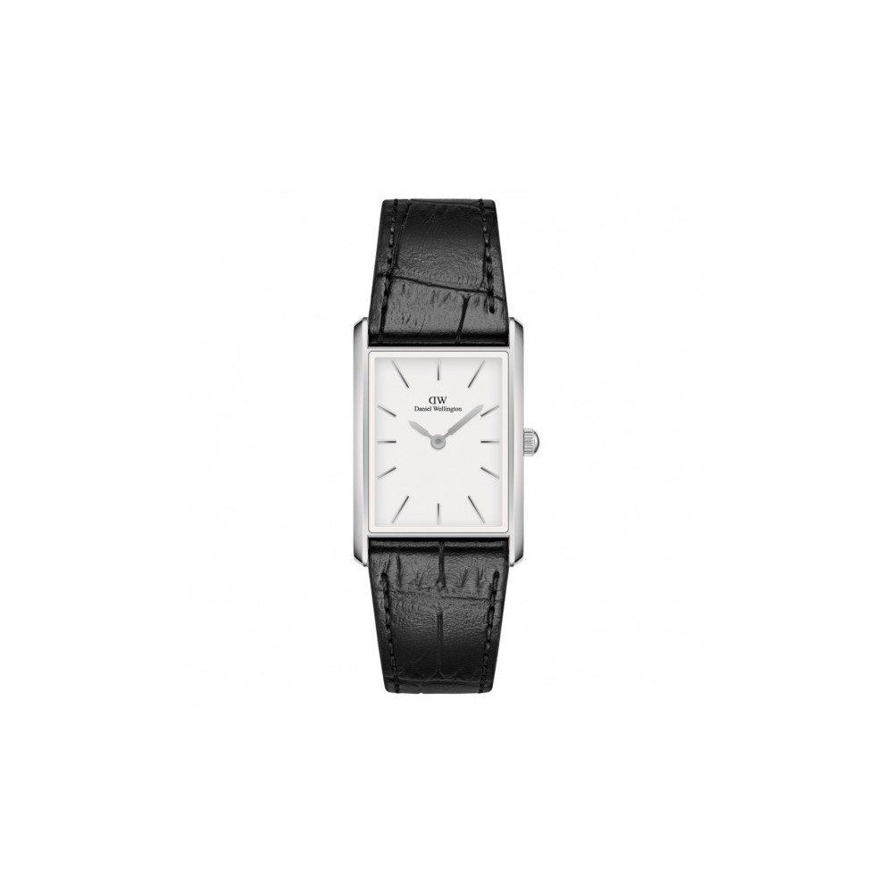 1 - Daniel Wellington The Bound women's watch white background DW00100697 black leather strap