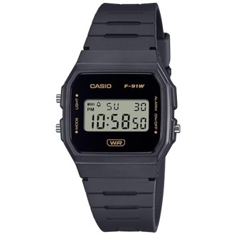 1 - Casio Digital Unisex Watch Black F-91WB-8AEF Resin Case and Strap