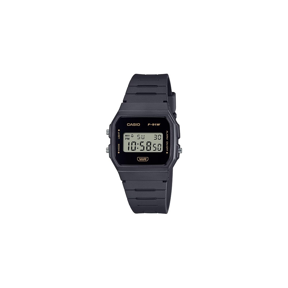 1 - Casio Digital Unisex Watch Black F-91WB-8AEF Resin Case and Strap