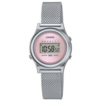 1 - Casio Vintage women's watch with pink background LA700WEM-4AEF resin case and strap