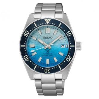 1 - Seiko Prospex Zacinto 1965 62 Mas Automatic Watch Limited Edition SPB473J1 steel turquoise background