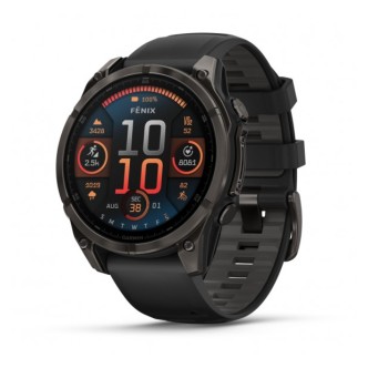 1 - Smartwatch Gramin Fenix 8 AMOLED Titanium nero 010-02904-21 cinturino in silicone