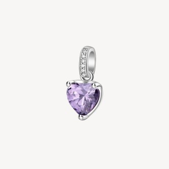 1 - Pendant FANCY purple heart Brosway FMP28 woman silver