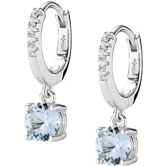 1 - Women's hoop earrings Silver Amen Lady with zirconia ECIPBBACZ