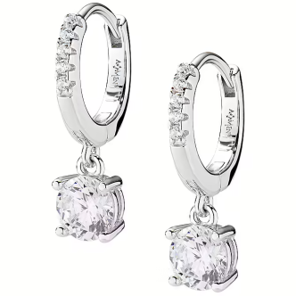 1 - Women's hoop earrings Silver Amen Lady with zirconia ECIPBBBZ