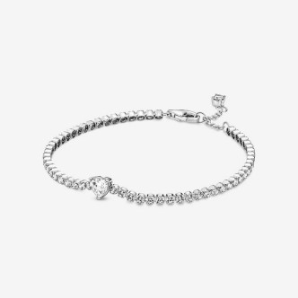 1 - Bracciale cuore donna tennis Pandora Argento 925 con zirconi 590041C01-18